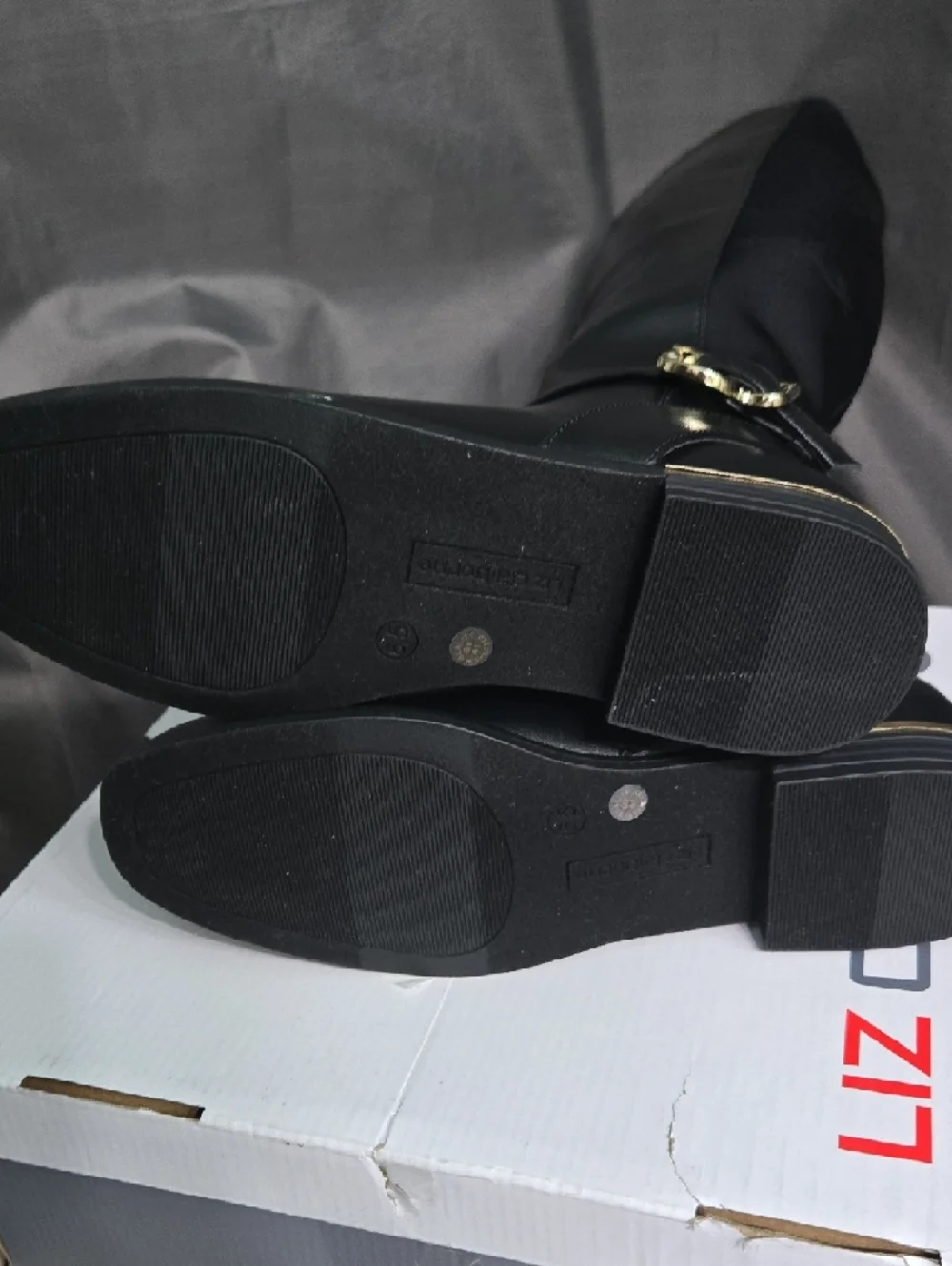 SALE! Liz Claiborne Black Over-the-Knee Buckle Riding Boots